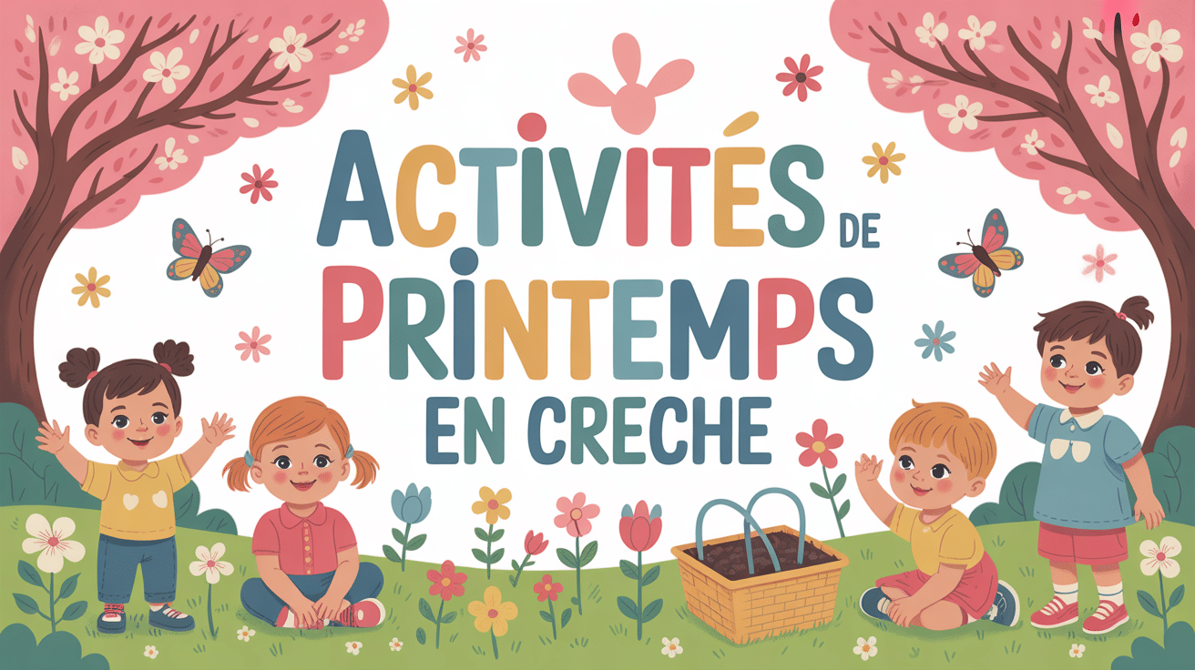 activité printemps crèche illustration enfants jardin