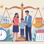 Illustration droit de visite horaires non respectés famille balance justice