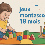 Enfant 18 mois jeux montessori tapis jouets bois