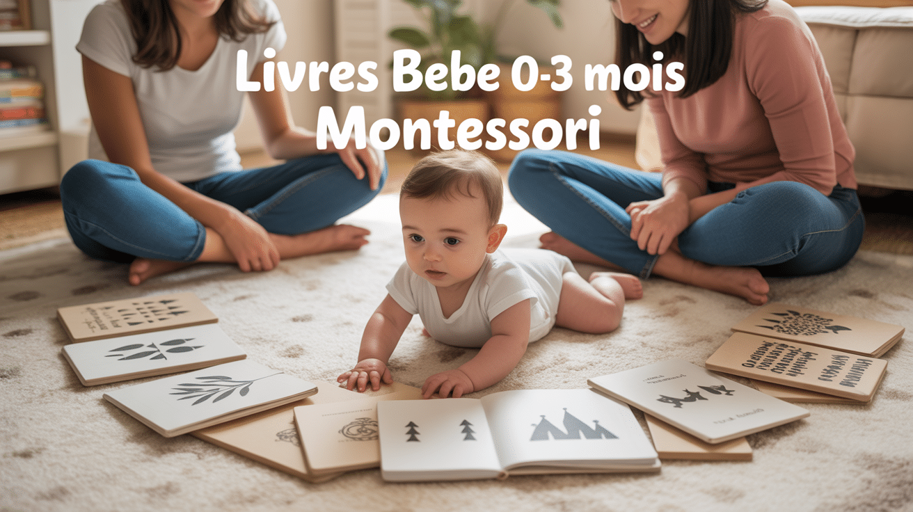 bebe decouvre livre bebe 0-3 mois montessori avec parents