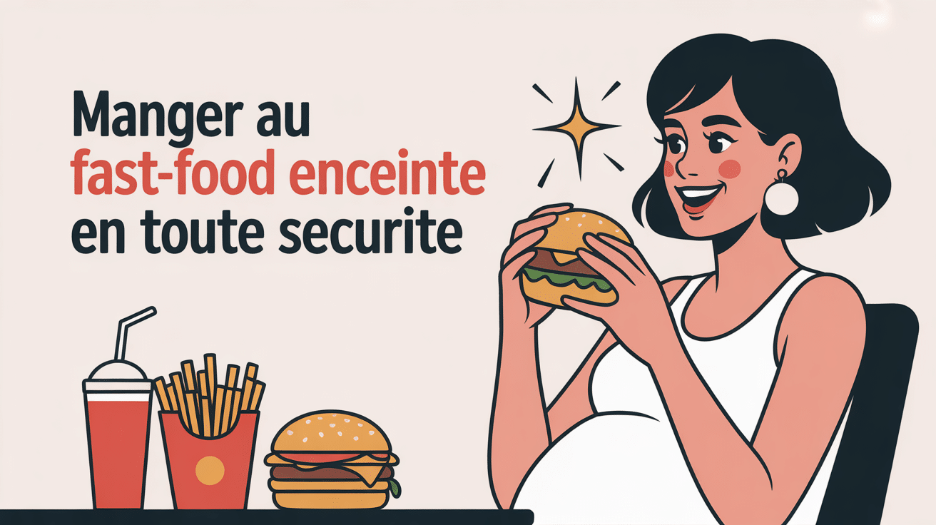 mcdo enceinte femme enceinte mange burger frites