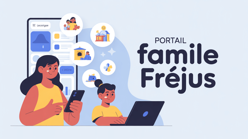 famille utilisant portail famille frejus sur appareils numeriques
