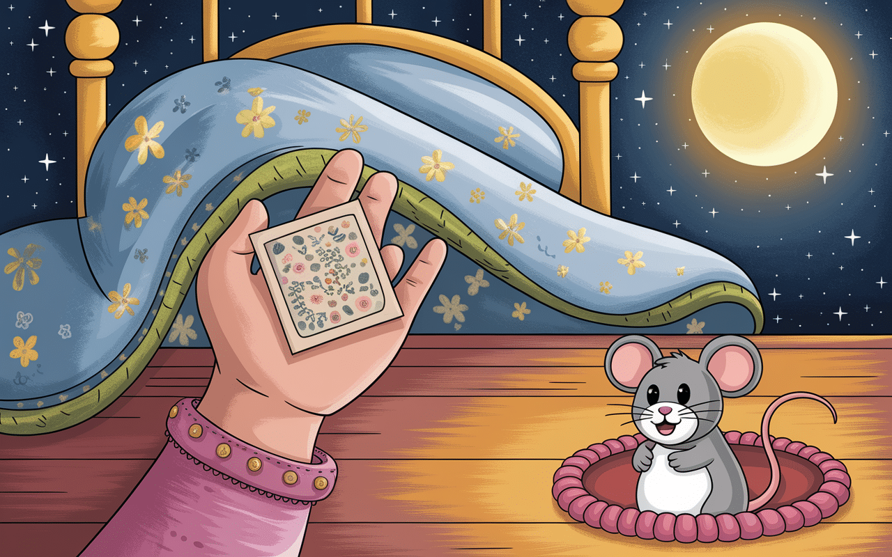 Main enfant petit mot de la petite souris à imprimer sous oreiller