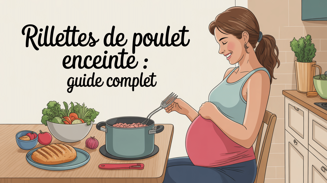 Femme enceinte mange rillette poulet Bordeau Chesnel