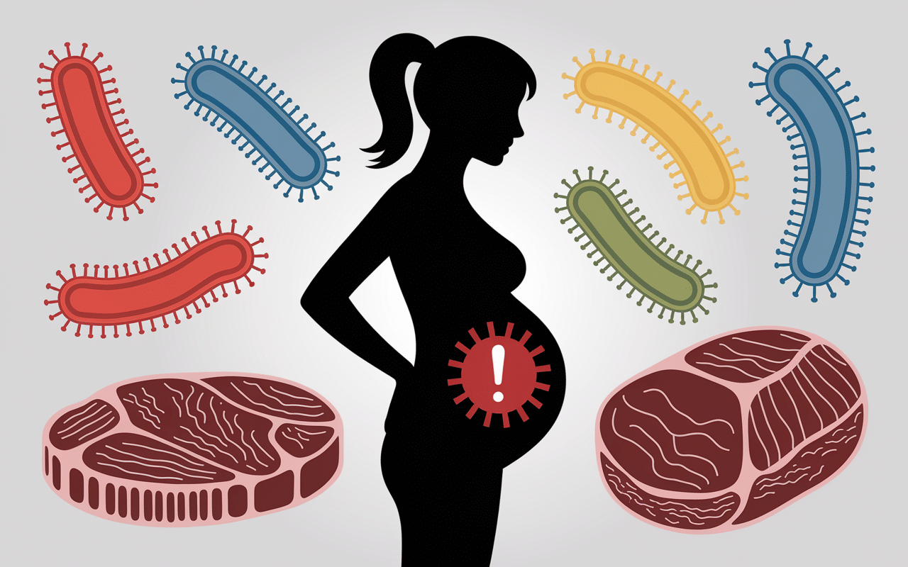 Risques magret de canard enceinte illustration bactéries