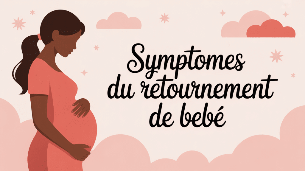 Illustration titre symptôme bébé qui se retourne dans le ventre