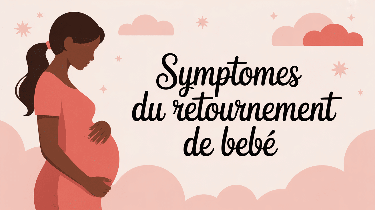 Illustration titre symptôme bébé qui se retourne dans le ventre