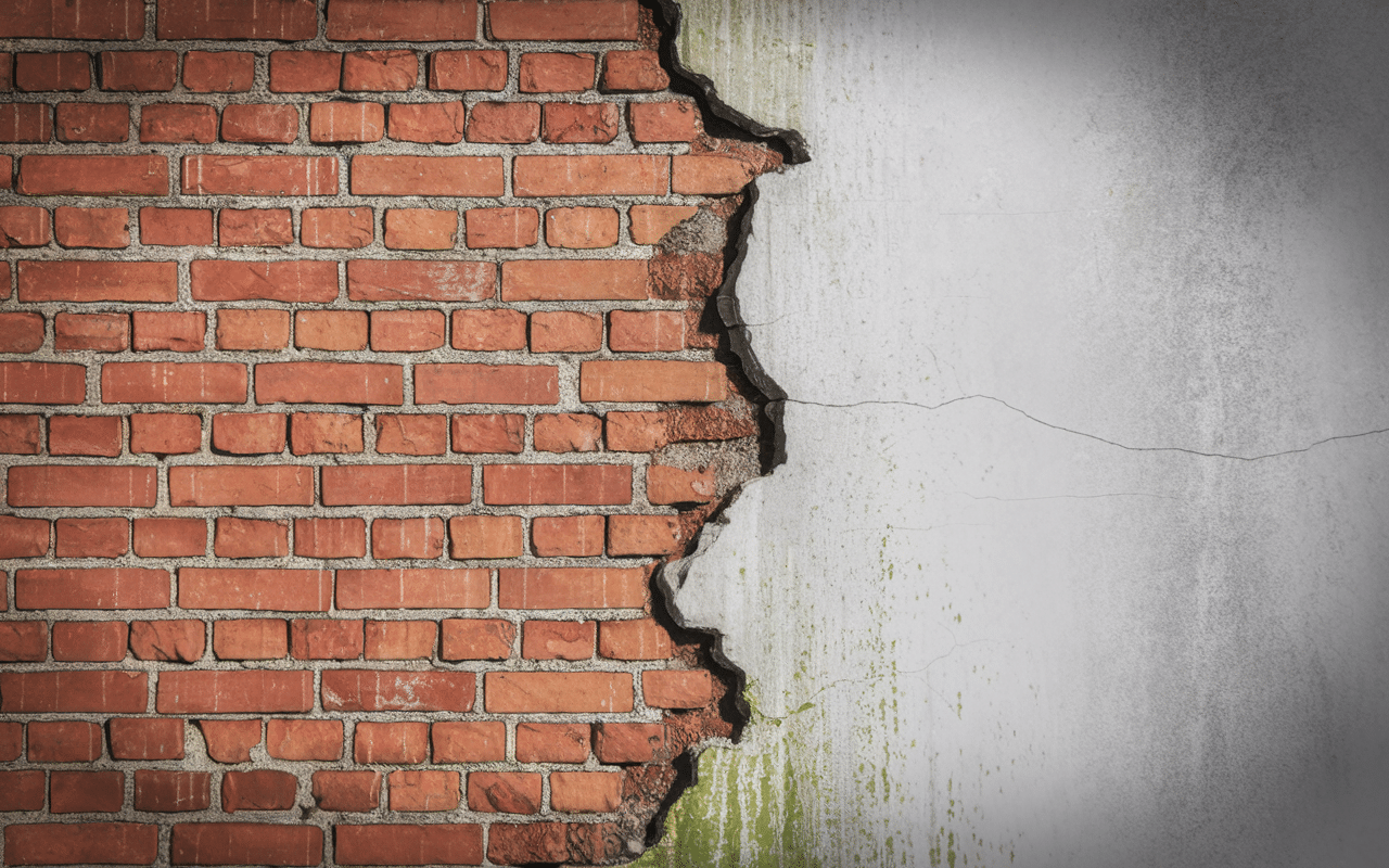 test maison fissure poche des eaux comparaison mur salpêtre