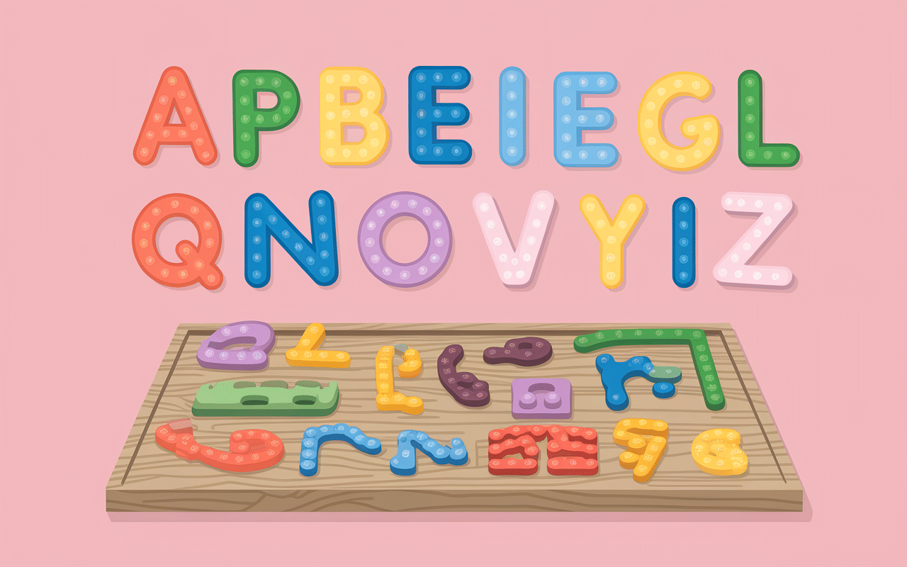 Matériel jeux montessori 4 ans lettres puzzles perles