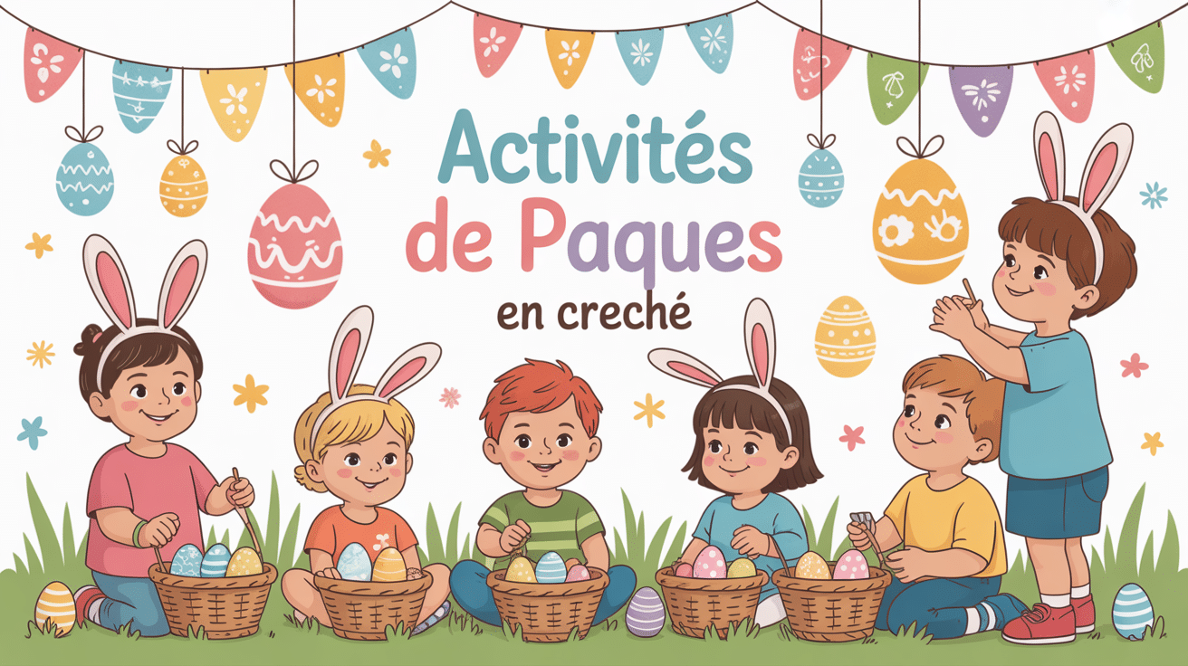 activité creche paques enfants décorations oeufs ambiance joyeuse