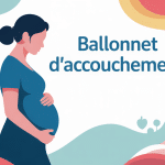 Illustration ballonnet accouchement femme enceinte
