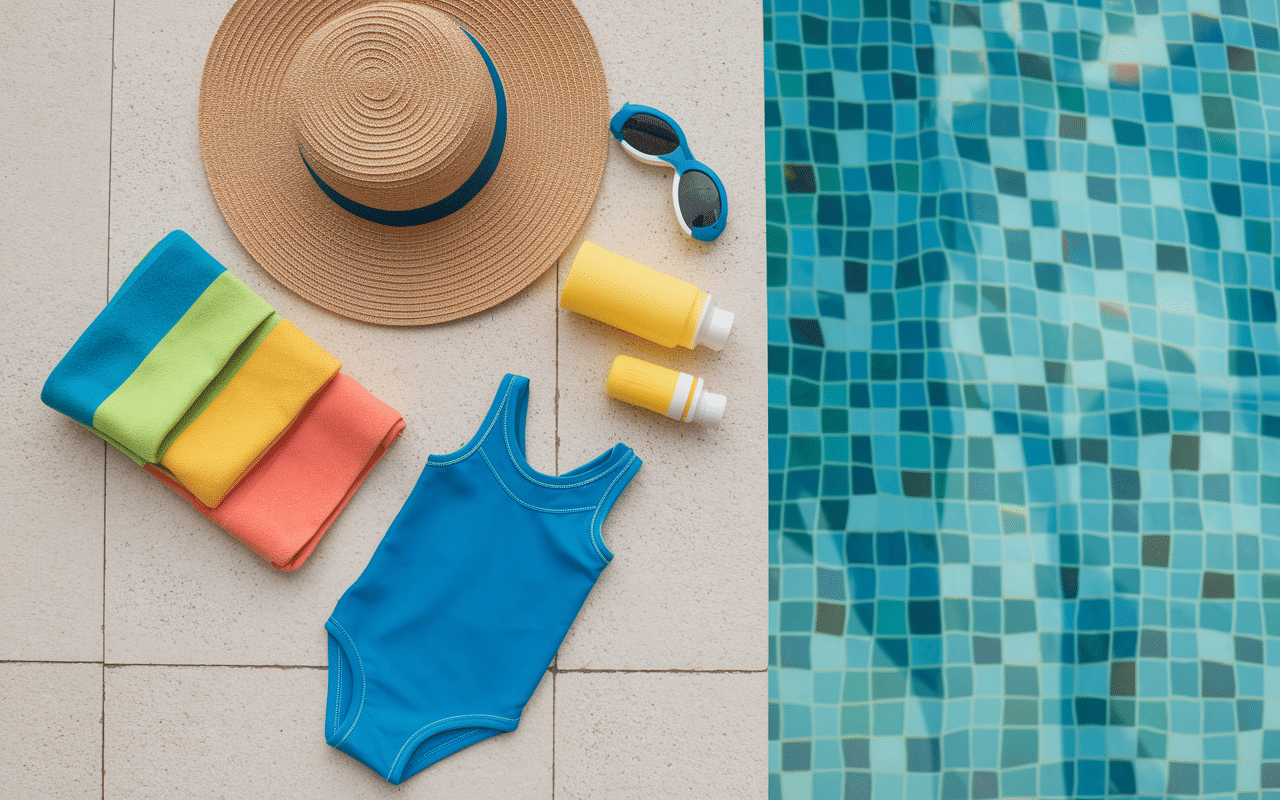 bebe piscine couche préparation accessoires