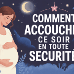 je veux accoucher ce soir illustration femme enceinte ambiance nocturne