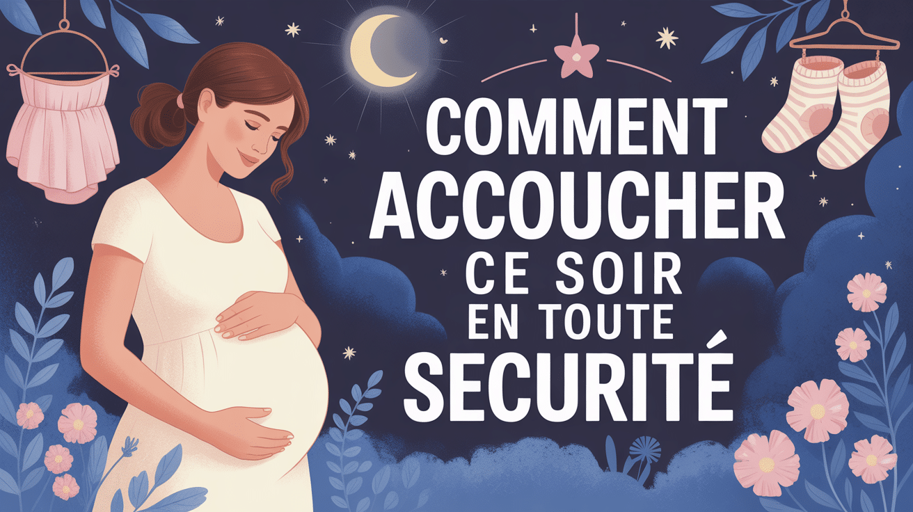 je veux accoucher ce soir illustration femme enceinte ambiance nocturne