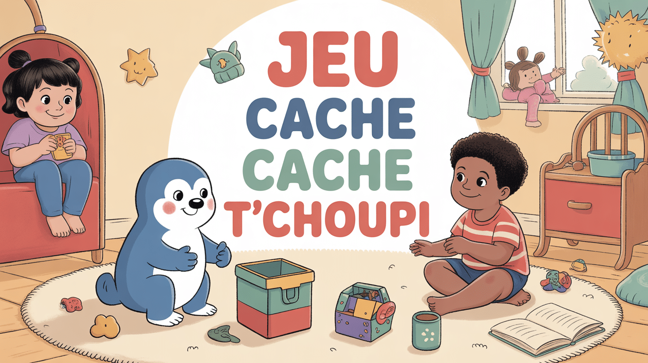 jeu cache cache t'choupi pingouin bleu enfants