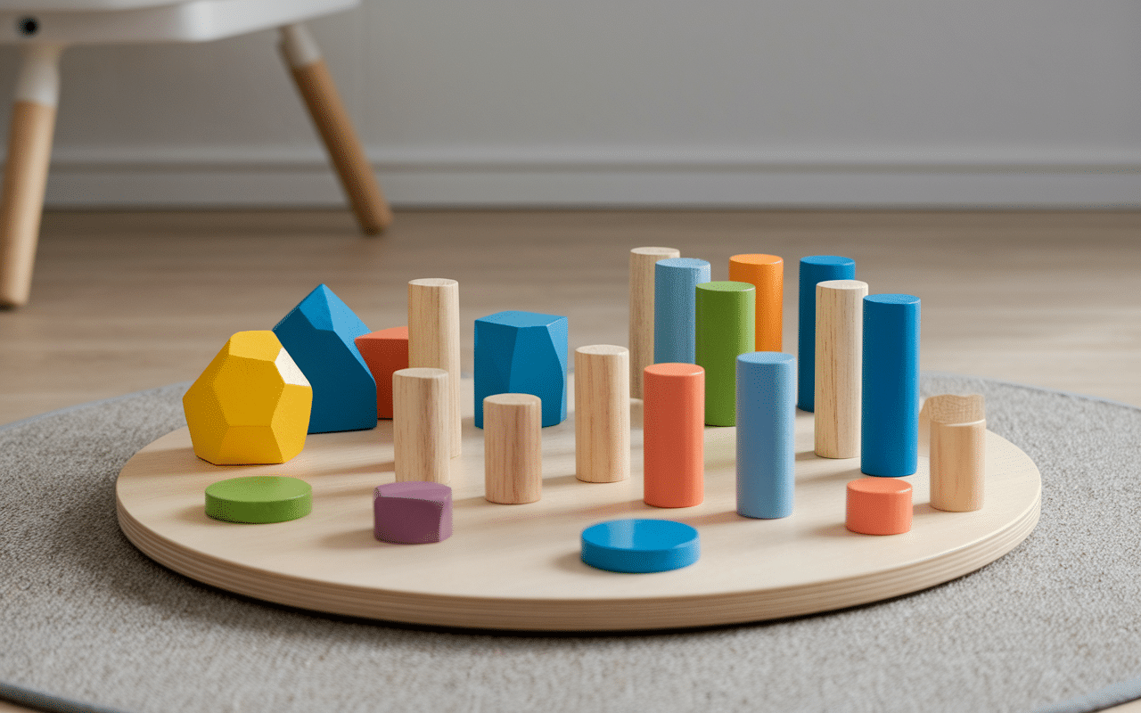 Jeux montessori 3 ans plateau formes transvasement sensoriel