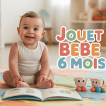 bébé 6 mois sur tapis d'éveil avec jouet bébé 6 mois
