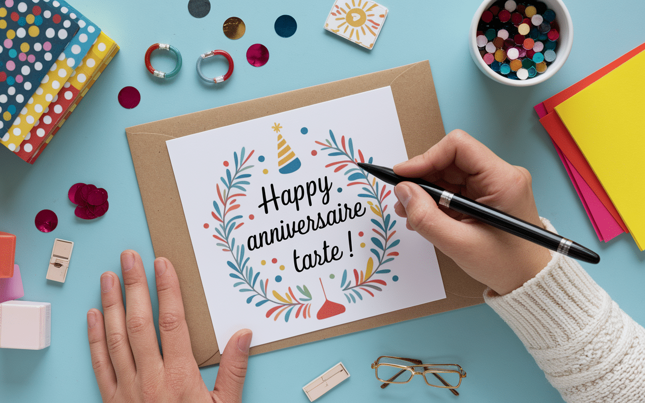 carte joyeux anniversaire ado fille écriture créative