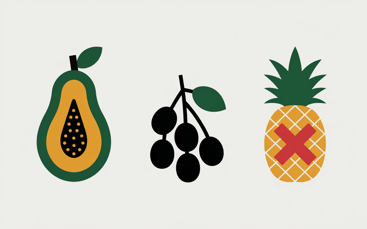 Papaye raisins noirs ananas les 3 fruits à éviter pendant la grossesse