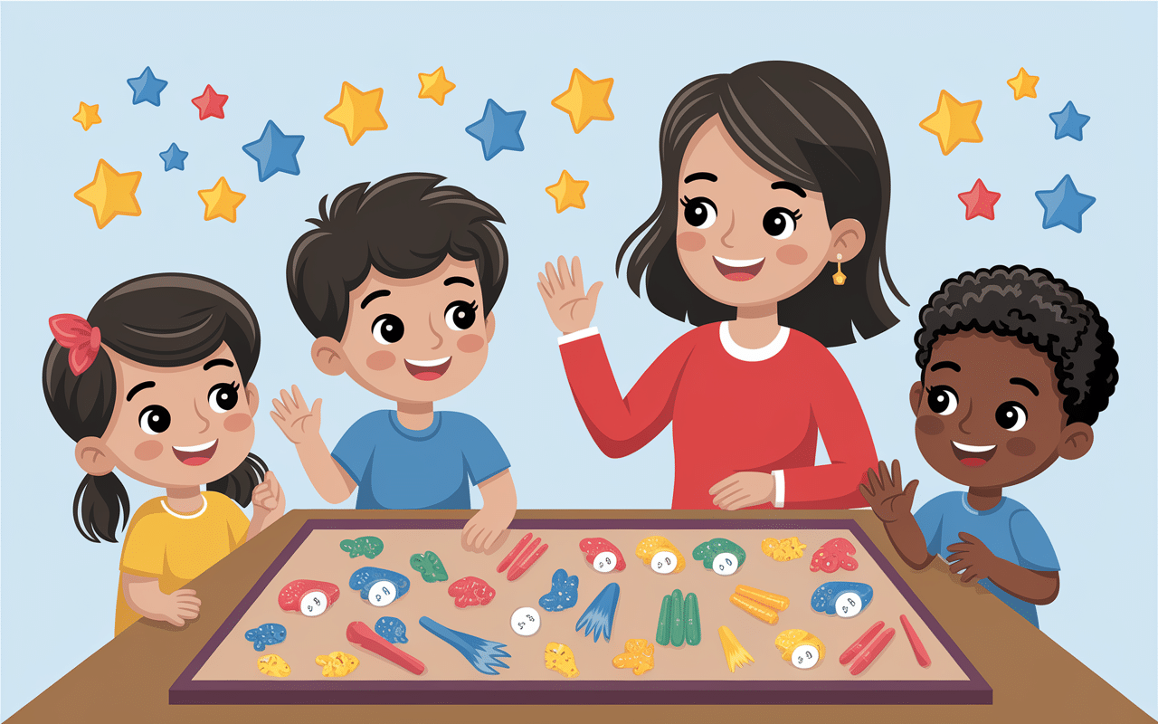 Enfants participent règles de la maison récompenses