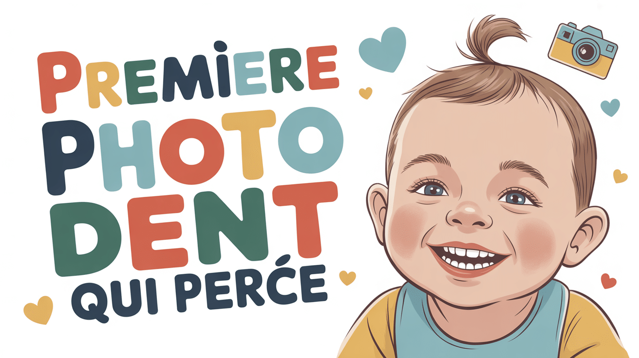 premiere photo dent qui perce illustration bebe souriant