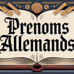 Livre avec lettres gothiques et symboles germaniques prénom allemand