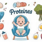 Proteine bebe illustration aliments variés