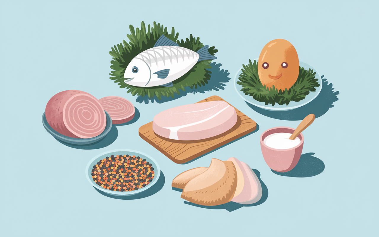 Proteine bebe aliments proteiques variés