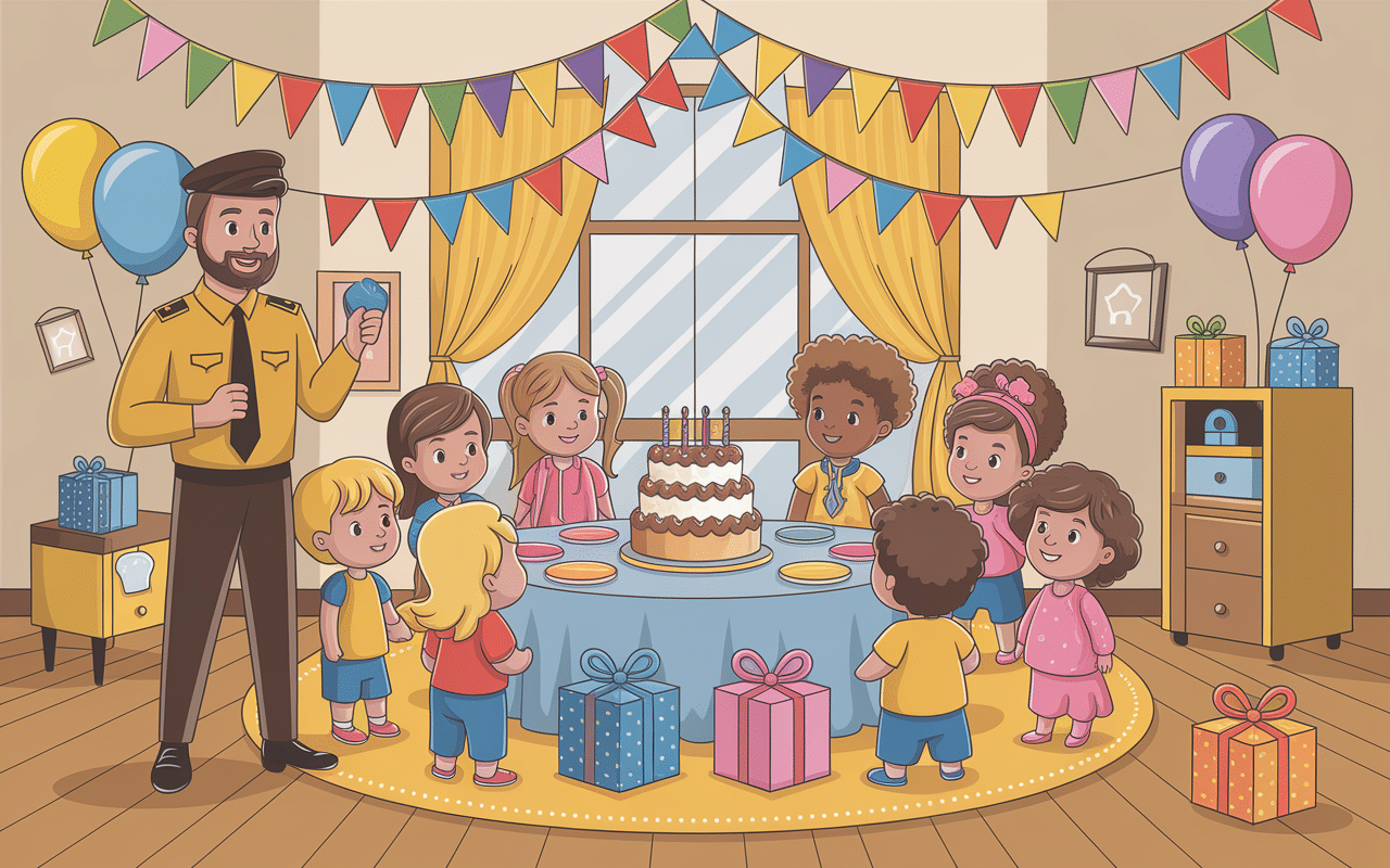 Anniversaire enfant Royal Kids avec équipe animateur et décorations