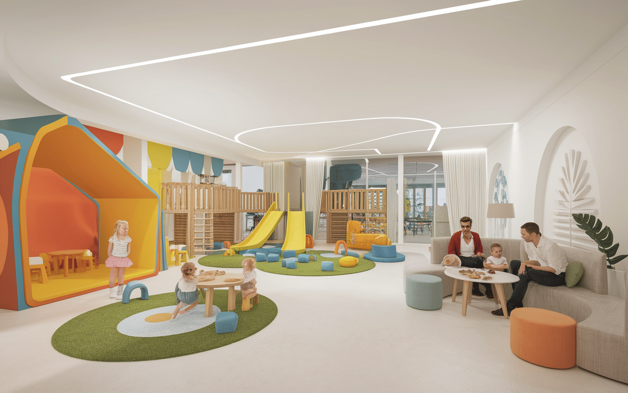 Espace jeux Royal Kids familles enfants toboggans