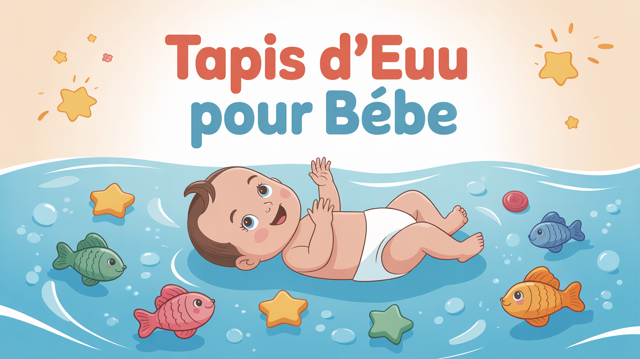 Bébé sur tapis d'eau bébé transparent objets flottants