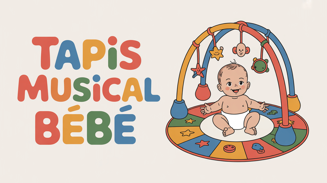 Bébé sur tapis musical bébé coloré et interactif