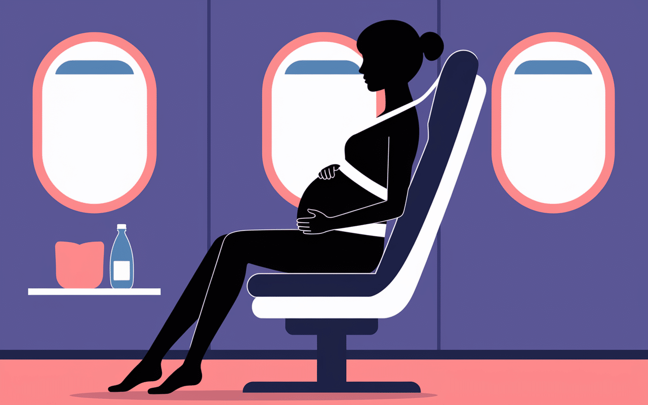 Femme enceinte en avion confort sécurité voyage