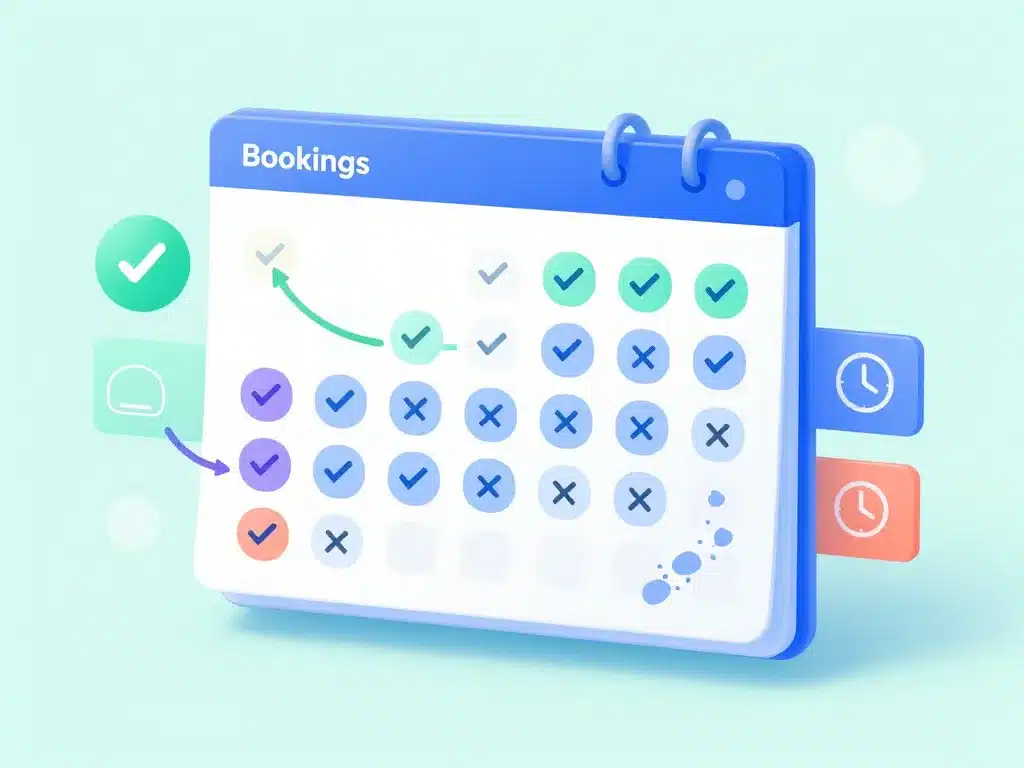 Calendrier de réservations et annulations sur alef portail famille