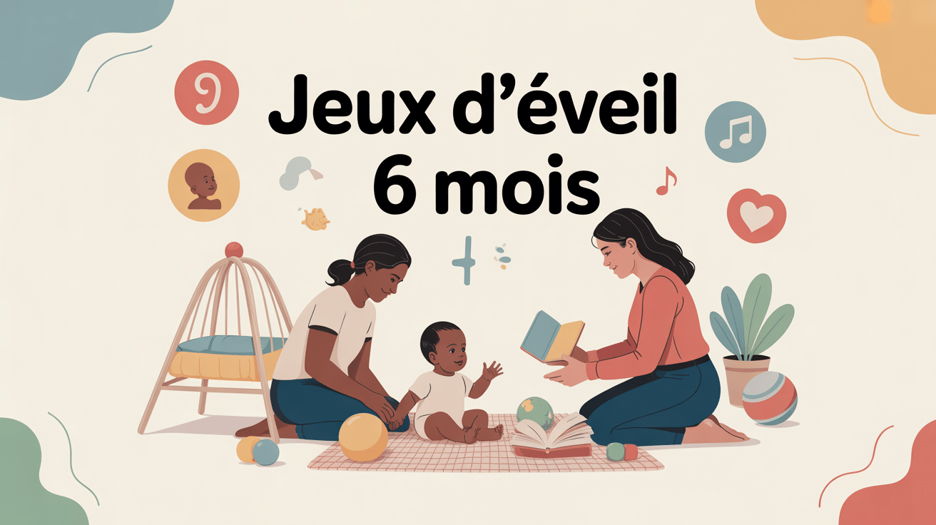 bebe 6 mois jeux d’éveil illustration