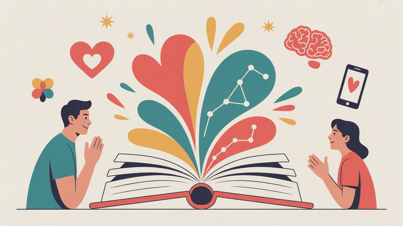 Illustration livre adolescence avec parent et ado en dialogue