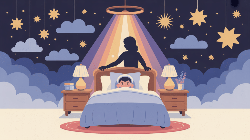 Illustration chambre apaisée – par quoi remplacer la tétine la nuit