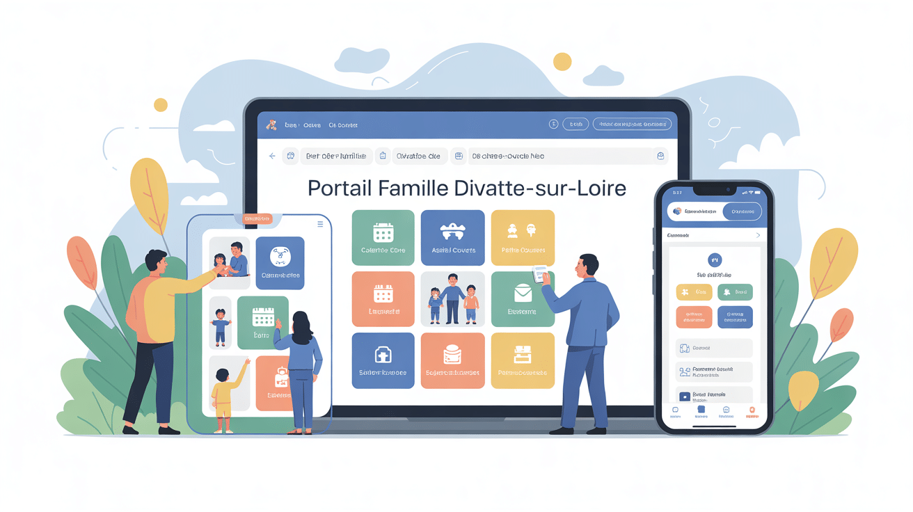 illustration du portail famille divatte sur loire tableau de bord