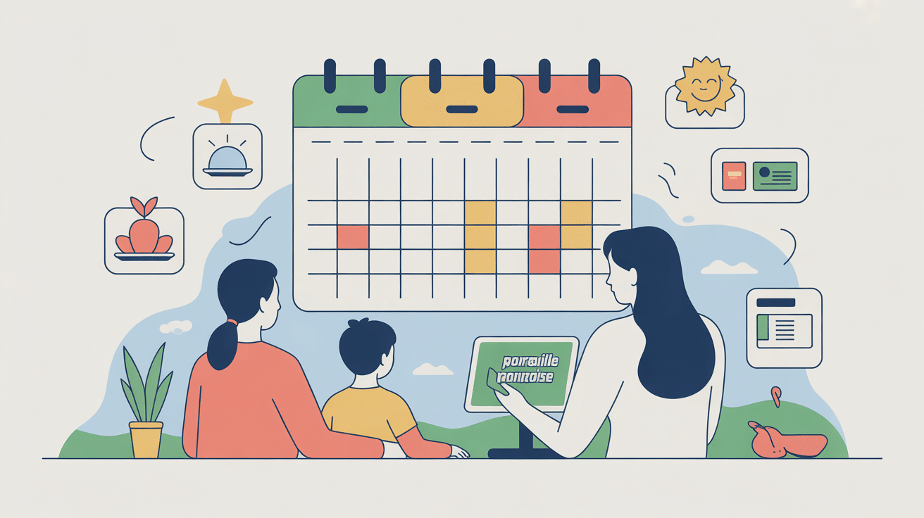 Illustration portail famille pontoise, calendrier et services