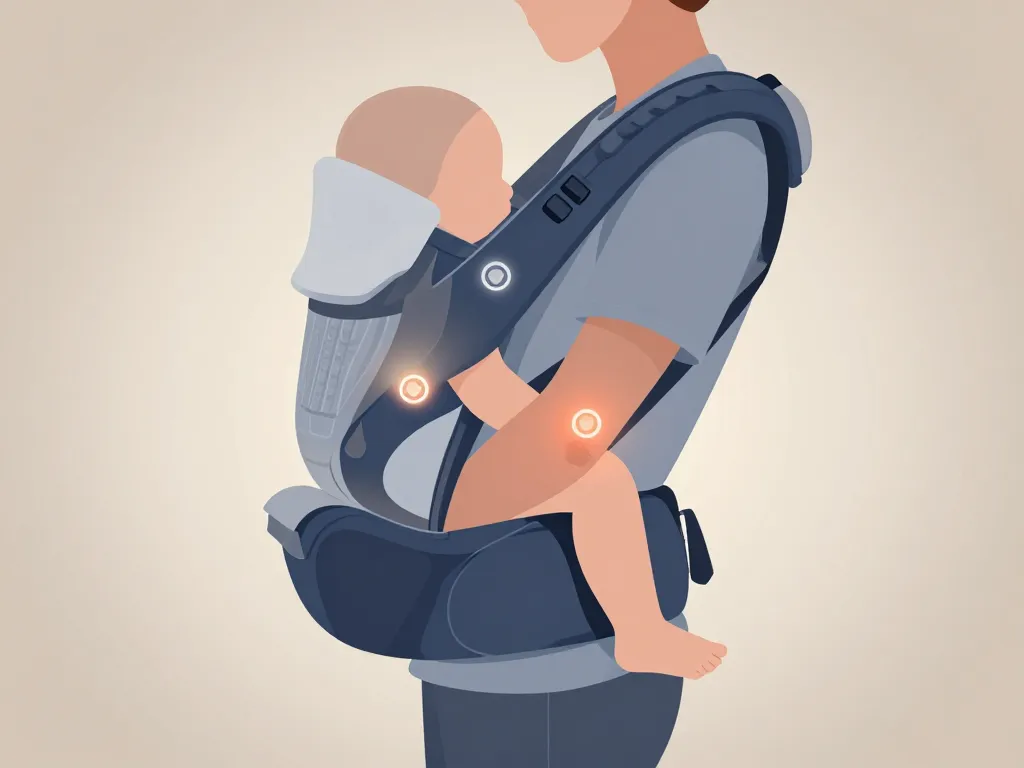 illustration position M porte bébé chicco ergonomique