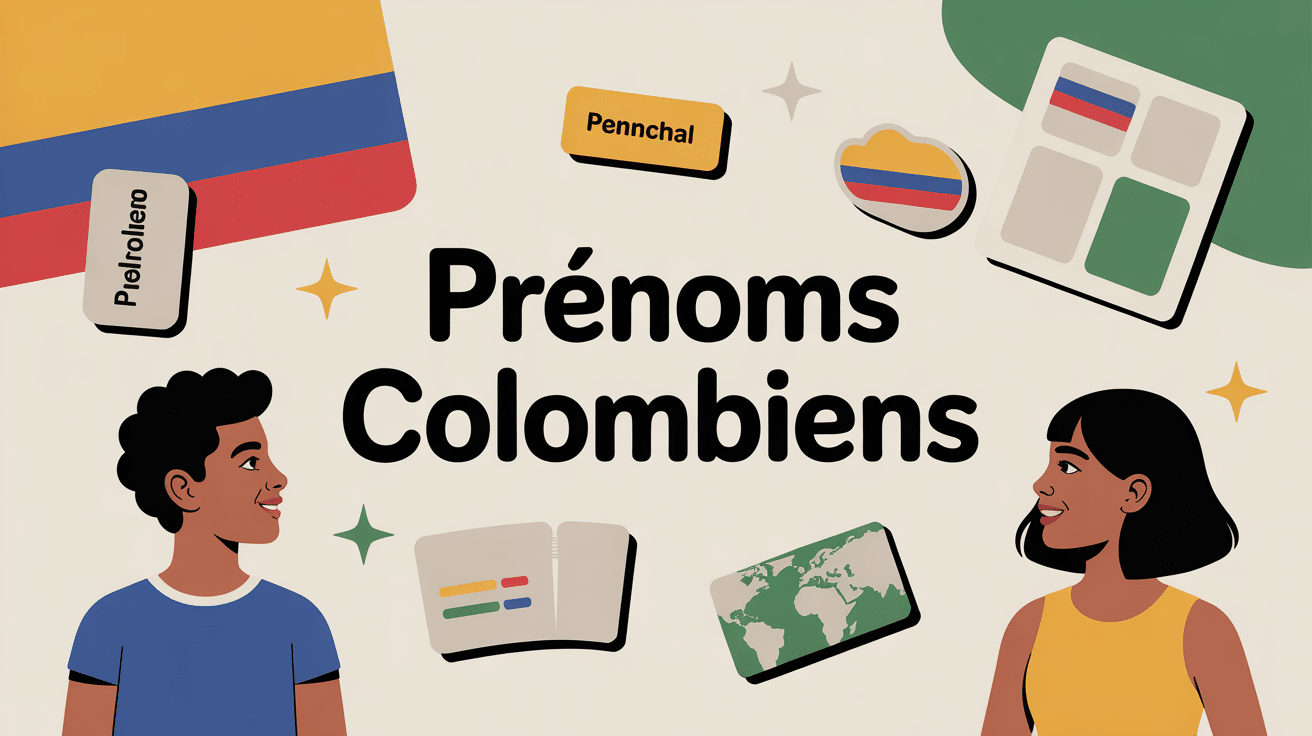 Illustration éditoriale du panorama de prénom colombien