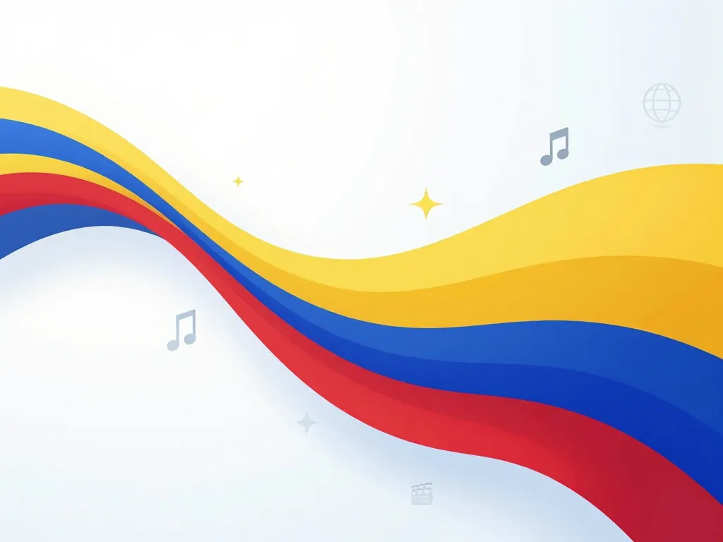 Ribbons abstraits montrant les tendances de prénom colombien