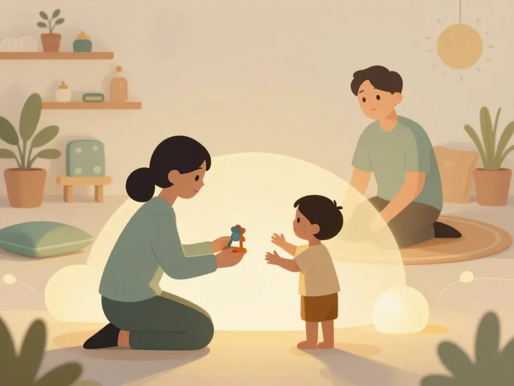 Interaction parent enfant professionnel en multi accueil autour de moi