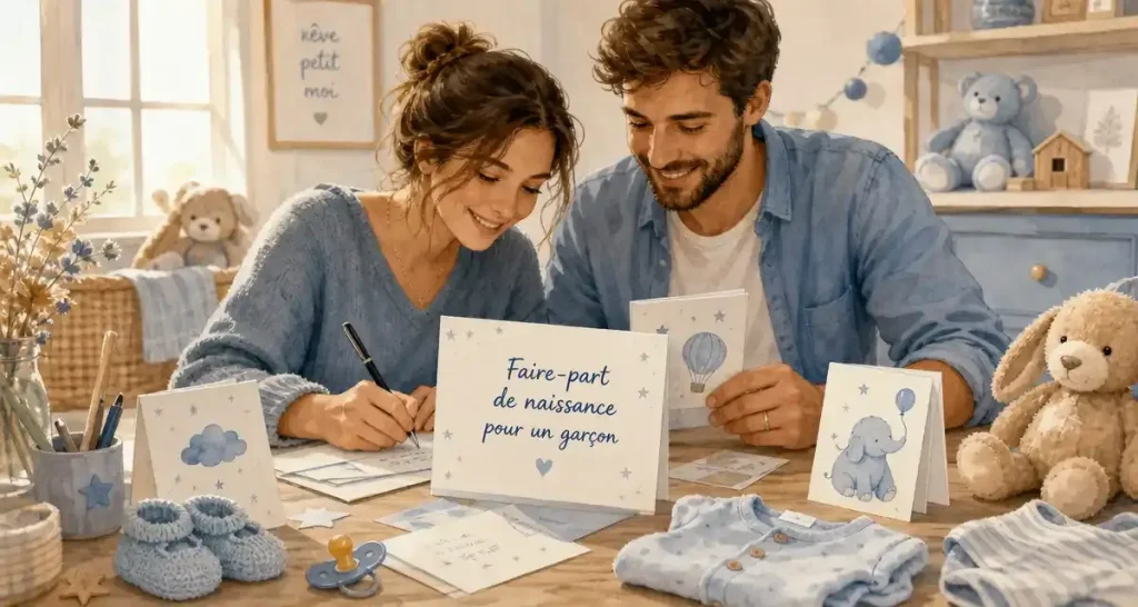 Faire-part de naissance pour un garçon : guide complet pour les futurs parents