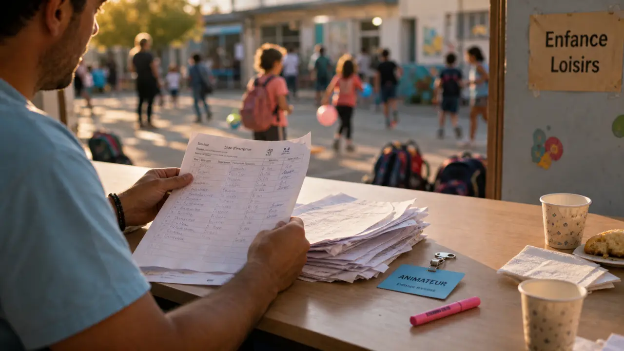 Enfance loisirs : animateur inscrit enfants pour mercredis, vacances et périscolaire