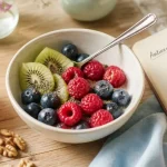 Meilleurs fruits pour la sante, antioxydants et vitamines : myrtilles, framboises et kiwi